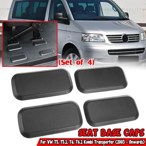 4pcs Car Seat Base Caps For VW T5 T5.1 T6 T6.1 Kombi Transporter 2003-Onwards ABS Plastic Seat Base Cover Base Cap