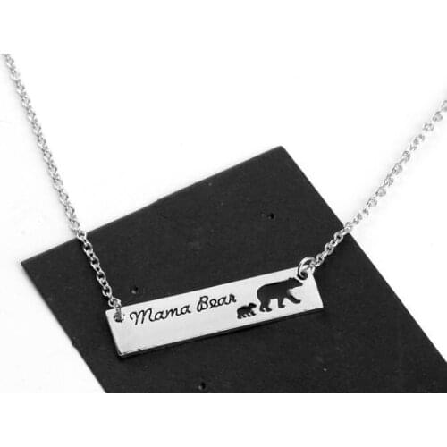 5PCS/lot mama bear Pendant Necklace Fashion Jewelrys Fit For Mothers Day Holiday Gifts