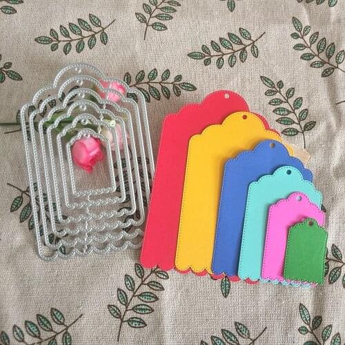 6-layer metal cutting mold for photo frame with sewing thread lace, DIY scrapbooks, cards, photo albums, handmade crafts