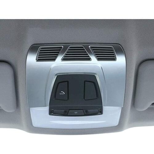 ABS Plastic Car Interior Front Reading Light Cover Trim Sticker For BMW F48 F15 F16 F30 F34 X1 X5 X6 1 3 Series GT Matte Silver