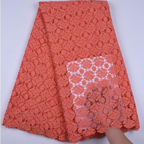 African Cord Lace Fabric Embroidery Water Soluble Dress Lace Stones 2019 High Quality Lace Nigerian Guipure Lace Fabric Y1713