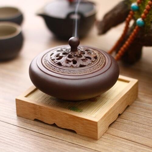 Aromatic Furnace Creative Censer Ceramic Home Antique Incense Censer Box Sandalwood Zen Buddhism Decoration
