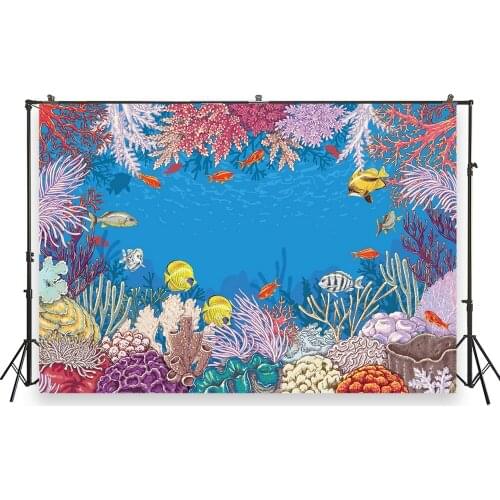 HUAYI Photo Background Newborns Birthday Photography Backdrops Underwater Seabed Custom Studio Photobooth Backdrop XT-7231