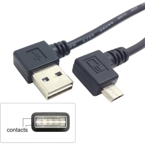 20cm Micro usb cable 90d right angled Micro USB2.0 to Reversible usb charge data cable for tablet and Andriod mobile phone
