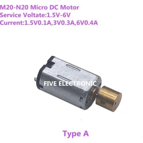 M20/N20 Micro DC vibration motor 1.5V3V6V12V used for beauty apparatus/Massager/adult supplies/vibrator/DIY models