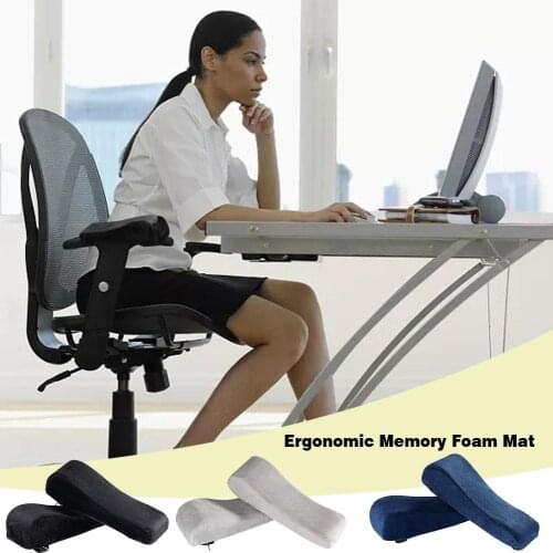Armrest Cushion Pads Chair Cushion Sweat-proof Removable Armrest Pad Ergonomic Memory Foam Mat Chair Soft Hand Rest