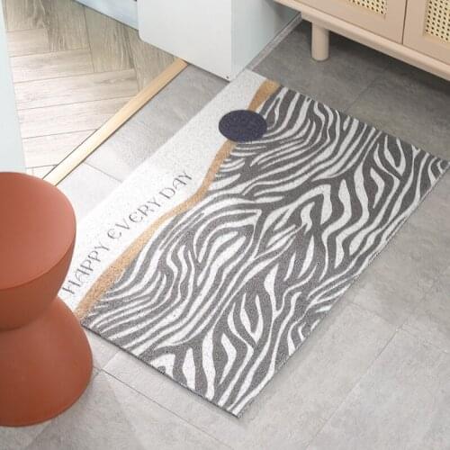 New Happiness Design Home Door Mat Living Room Carpet Dust-proof Bath Bedroom Kitchen Entrance Door Mat Custom PVC Anti-slip Mat