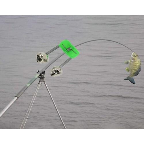 Bite Alarms Fishing Rod Bells Rod Clamp Tip Clip Bells Ring Fishing Accessory ABS Outdoor Metal Fishing Tool Accessories