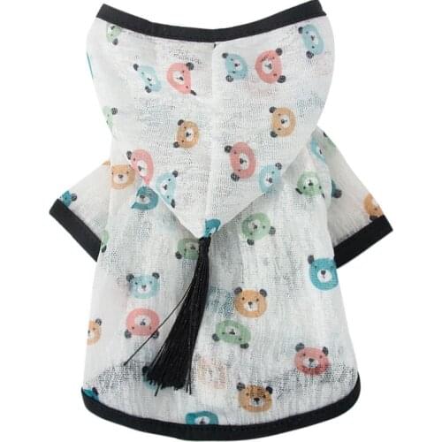 Pet Sun-proof Clothing for Yorkies Summer Chihuahua Sun Protection Sweatshirt For Small Dogs Clothes Print Animal For Pets Puppy