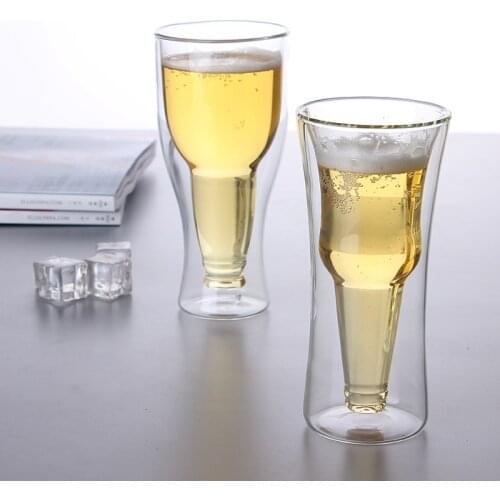 Double Wall Glass Creative Coffee Teacup Juice Mugs Milk Cafe Cup 1pc 250-350ml Beer Swig Cocktail Glasses Verre