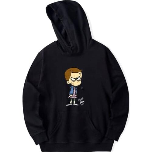 Funny Kawaii Stranger Things Sweatshirts Men/Women Fashion Black Hoodies Personality Pullover Hooded Streetwear Mens Hoodie