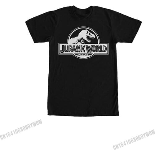 Jurassic Park Mens Simple Logo T-Shirt Cotton Funny Tops T Shirt Funky Man T Shirt Design