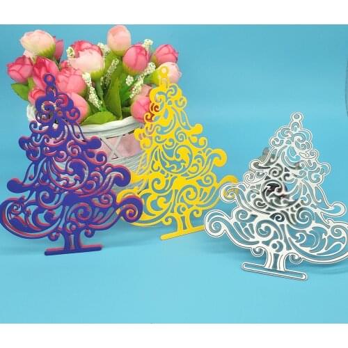 Wavy Christmas Tree Metal Cutting Mold Scrapbook Album Decoration DIY Handmade Art