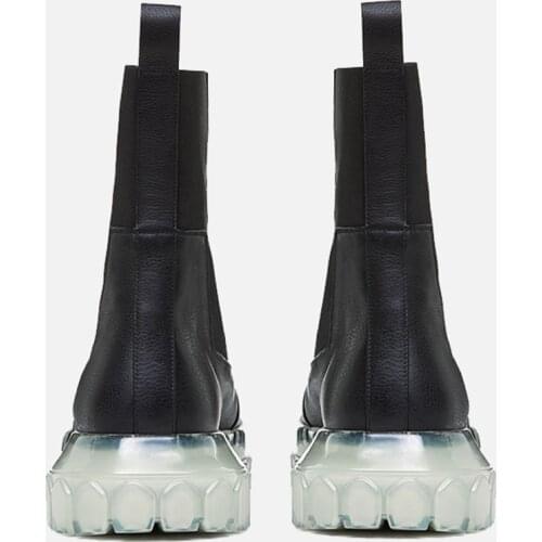 MUMANI Woman‘s Chelsea Boots Black Genuine Leather Round Toe New 2021 England Handsome ANKLE Boots Mid Heel Black Platform Shoe