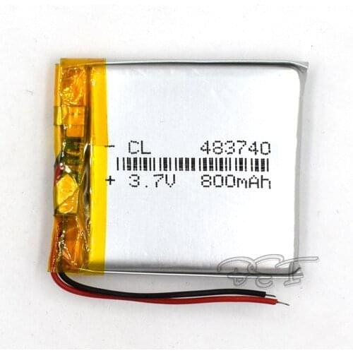 10Pcs 800mAH 483740 Polymer Rechargeable lithium 3.7V Li-ion Liion Battery for GPS Cell phone Speaker MP3 MP4 Navigater Camera