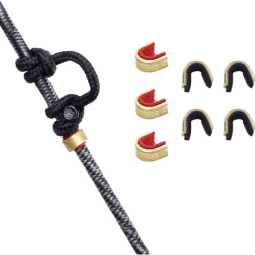 10pcs Archery Bow Strings Buckle Clip Copper Nock Nocking Point Bow String Position tool For Hunting Shooting Accessories