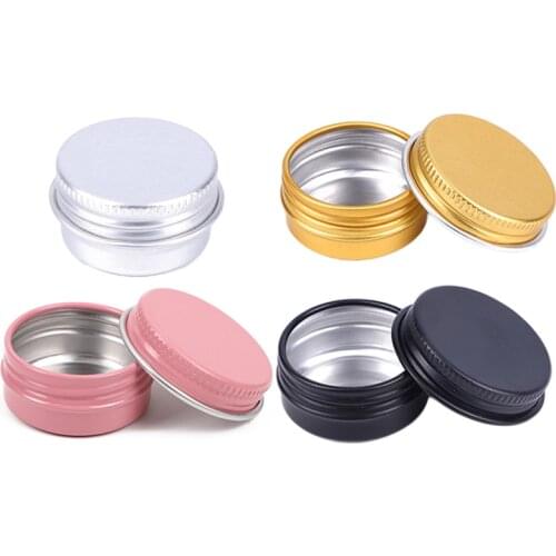10Pcs 5g Aluminum Metal Empty Pot Jars 4 Color Cosmetic Container With Lid Refillable Face Cream Pot Sample Bottle Tin Box