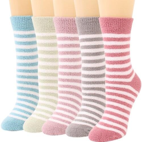 12 Pairs Per Set Thick Coral Velvet Women Socks Comfortable Warm Women Socks Factory Wholesale