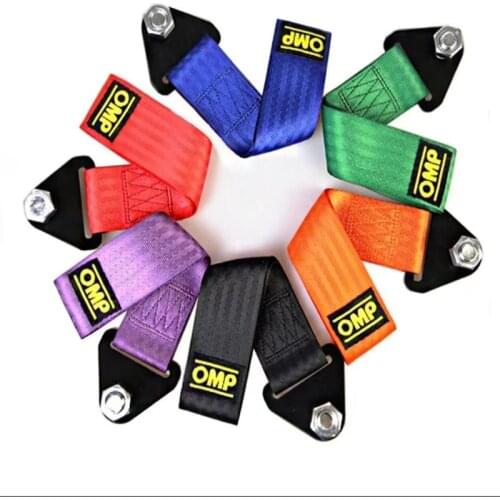 26Cm High-Strength Nylon Tow Rope Universal Car Racing Ropes Eye Strap Trailer Strap Bumper Trailer Max 2T Tow Strap With Nuts