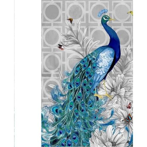30*40cm 5d Diy Diamond Embroidery Peacock Home Decoration Round Diamond Mosaic Pictures Needlework Painting Cross Stitch Kits