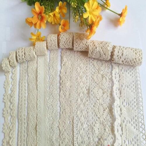 5Yard /lot Good quality cotton lace for garment Scrapbooking DIY lace trims trimmings Sewing for Child Dress/Decoration