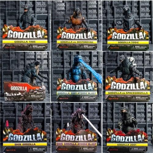 8styles Godzilla 1954-2016 All Models Monster Atomic Attack 7 Inch Children Collectible Action Figure Kids Halloween Toys Gift