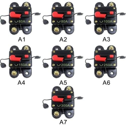 Dropship Automatic 60-300A Car Audio In Line Automatic Recovery Protection Circuit Breaker Fuse Recovery Protection Holder