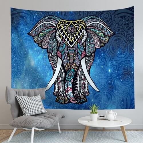 Bohemian Mandala Elephant Tapestry Wall Hanging Sandy Beach Picnic home decoration wall blanket tapestry bedroom wall hanging