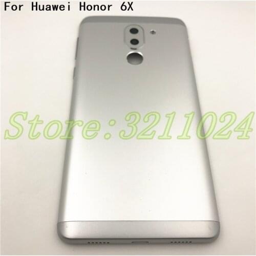 For Huawei Honor 6X / GR5 2017 / Mate 9 lite Rear Back Battery Cover Housing with Power Volume Button + Camera Lens
