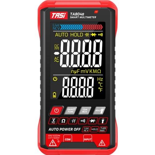 TASI TA804AB Digital Multimeter Ultrathin Intelligent OHM NCV Voltage Meter Auto Tester Multimeter Auto and Manual Dual Mode