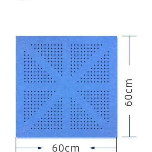 Custom E0 Grade Polester Acoustic Ceiling Wall Panel Board Sound-absorbing Diffuser Theatre KTV Studio Panels 600x600mm 8pc