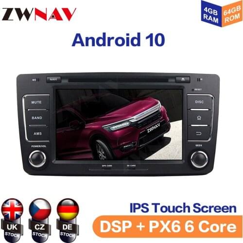 DSP Android 10 Octa Core Car DVD Player GPS Navigation For Skoda Octavia 2012-2017 Auto Radio Muiltmedia Player Stereo Head Unit