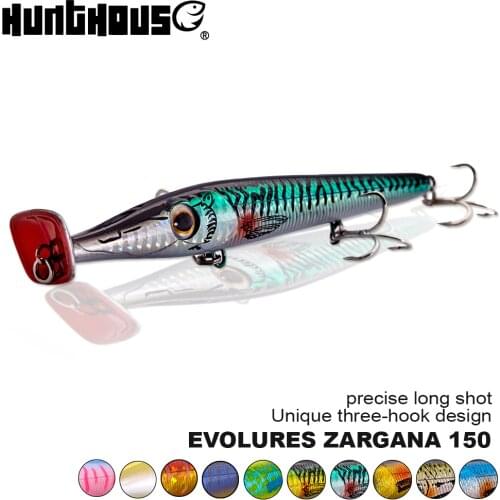 Hunthouse new popper lures 150mm 20g Garfish 150 long cast pencil baits floating for bass garfish topwater bluefish