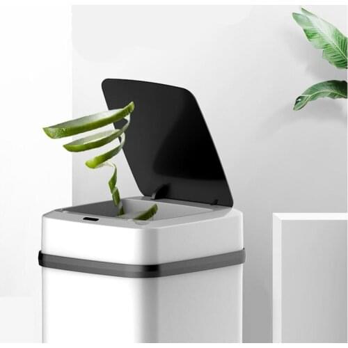 Automatic Trash Can Infrared Motion Sensor Waste Bins Intelligent Smart Electric Smart Kitchen Rubbish Garbage Storage Box