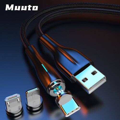 Muuto Magnetic Cable Type C Micro USB Charging For iPhone Xiaomi Samsung Fast Charge Cord