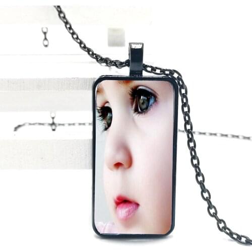 Fashion Customized Photo Glass Pendant Personalized Parent Sibling Children Art Photo Private Handmade Family Necklace Gift