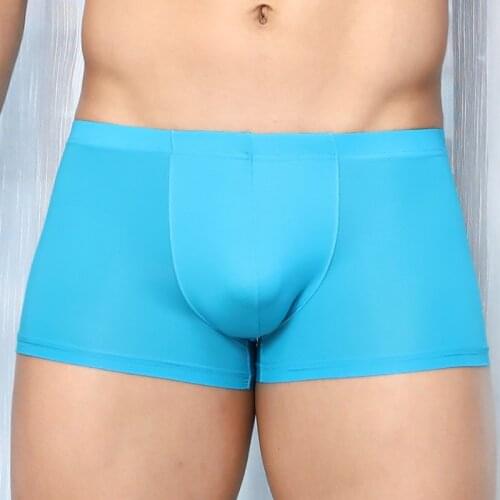 Men Ice Silk Sexy Boxer Underwear Men Boxer Homme Underpants Boxershorts Panties Underpants Low Waist Thin Boxers Panties