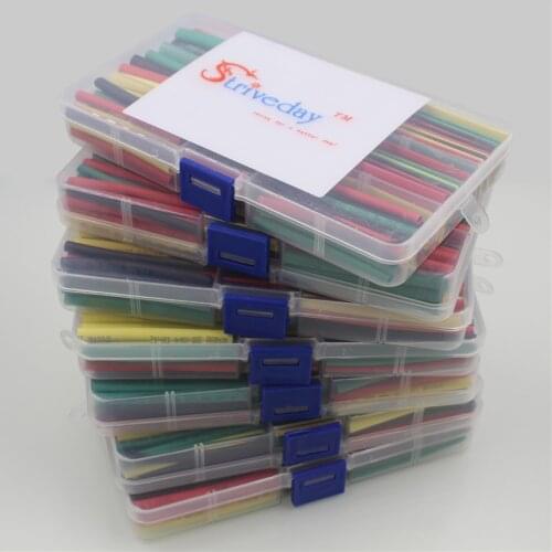Striveday 180Pcs 1.5MM 2.5MM 3MM 4MM 5MM 6MM 8MM 10MM Heat Shrink Tube Tubing Kit Box Sleeving Wrap Wire Cable Heat Shrinkable