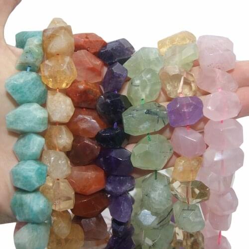 Natural Stone Irregular Shape Amethysts Amazon Agates Lapis lazuli Tiger Eye Beads For Jewelry Making DIY Bracelet Necklace