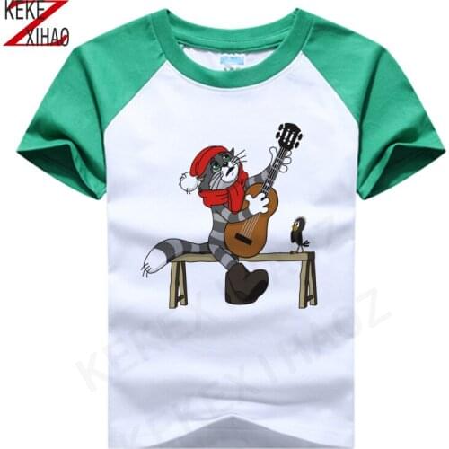 Boy And Girl Nu Pogodi T-shirt Short Sleeve Tee All Wolf Nostalgica T-Shirt Kids Summer Pure Cotton High Quality Clothing