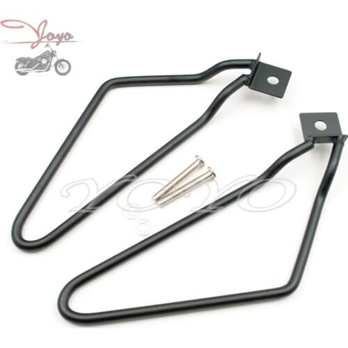 Saddlebag Bracket Support For Harley Sportster XL 883 1200 Softail Slim Fat Boy Deluxe Cross Bones Heritage Night Train Springer
