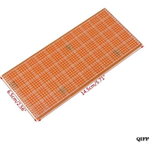 Drop Ship&Wholesale 5 Pcs 6.5x14.5cm Stripboard Veroboard Uncut PCB Platine Single Side Circuit Board APR28