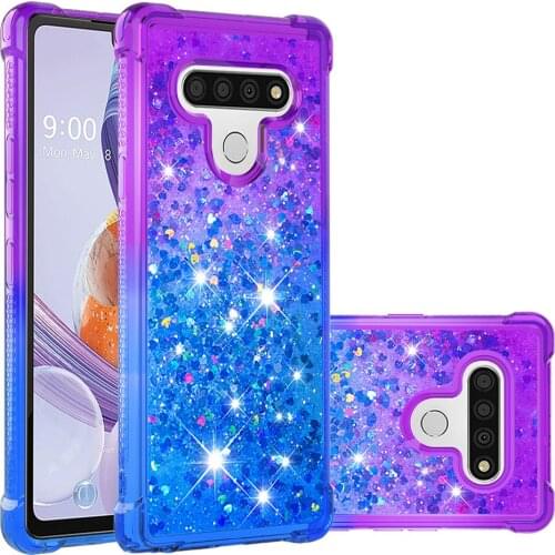 Multicolor Quicksand Glitter Case For LG Stylo6 Cases K 71 Shockproof TPU Bumper Full Protection Cover For LG K71 Funda