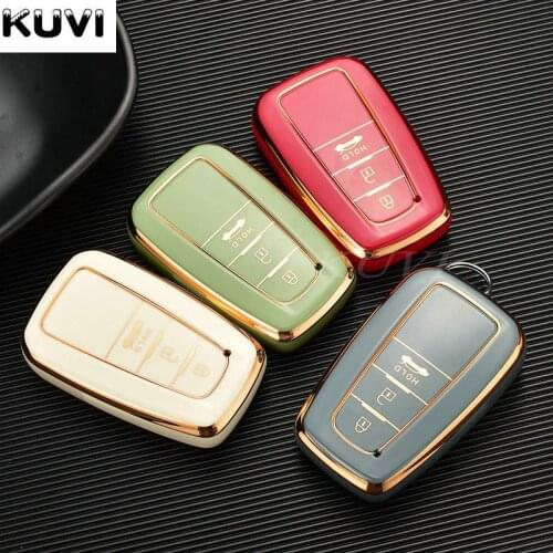 Luxury Plating Car TPU Remote Key Cover Case Holder For Toyota CHR Prado 2017 2018 Prius Camry Corolla RAV4 2017 2018 2019 2020