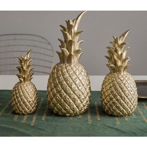 Nordic Modern Home Decoration Accessories For Living Room Pineapple Miniature Figurines Home Decor Christmas Desk Decorations
