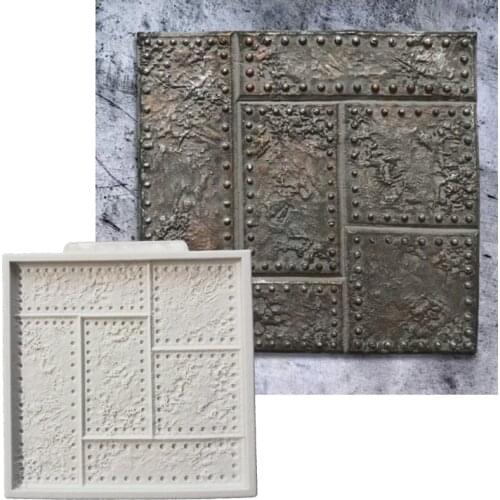 Riveted Metal Plate Mould Silicone Mold Fondant Cake Decorating Tool Gumpaste Sugarcraft Chocolate Forms Bakeware Tools