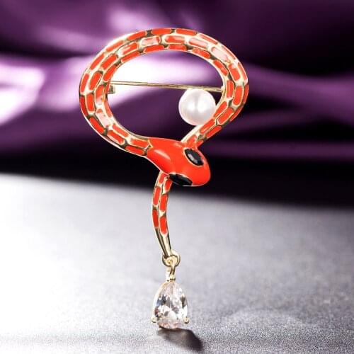 Zlxgirl new arrival enamel alloy snake animal mens brooches jewelry fashion womens punk scarf pins hats and bags accessory