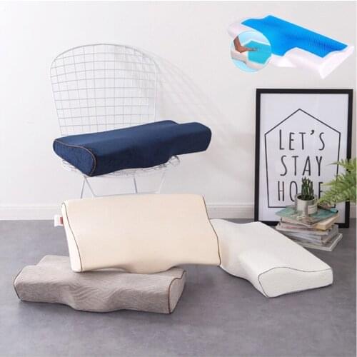 1 Bedding Items Cool Summer Butterfly Memory Foam, Snoring Sleep Gel, Pillow Core + Pillowcase, Relieve Cervical Pain