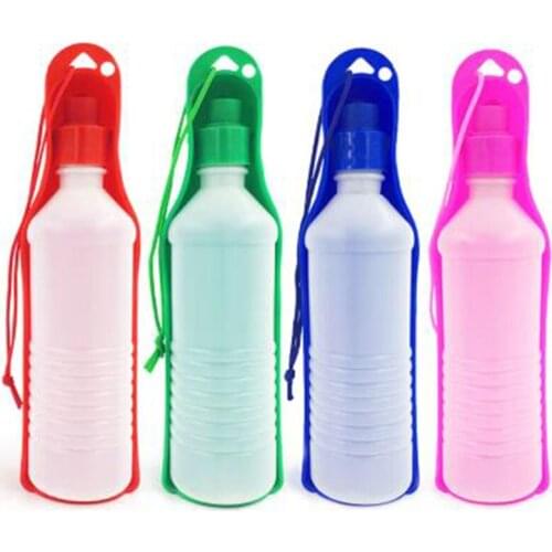 250ml/500ml Pet Folding Drinker Pet Dog Cat Outdoor Portable Drinking Bottle Bowl Pets Travel Drinker