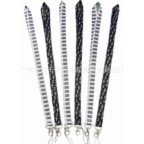 30 pcs music Neck Strap Lanyards Badge Holder Rope Pendant Key Chain Accessorie